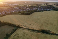 The field from the west at dawn